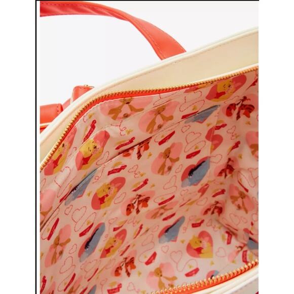 Loungefly Disney Winnie The Pooh Hearts Convertible Tote Bag NWT main image 4